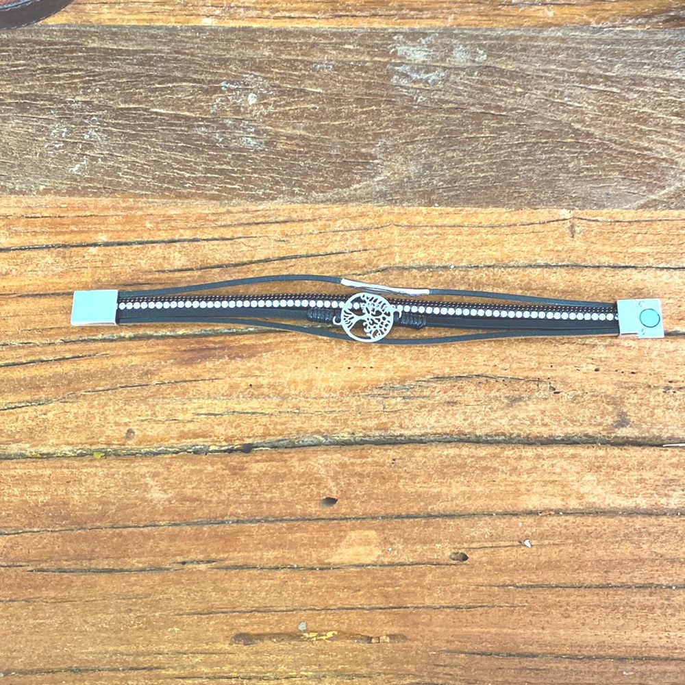Tree of life leather bracelet